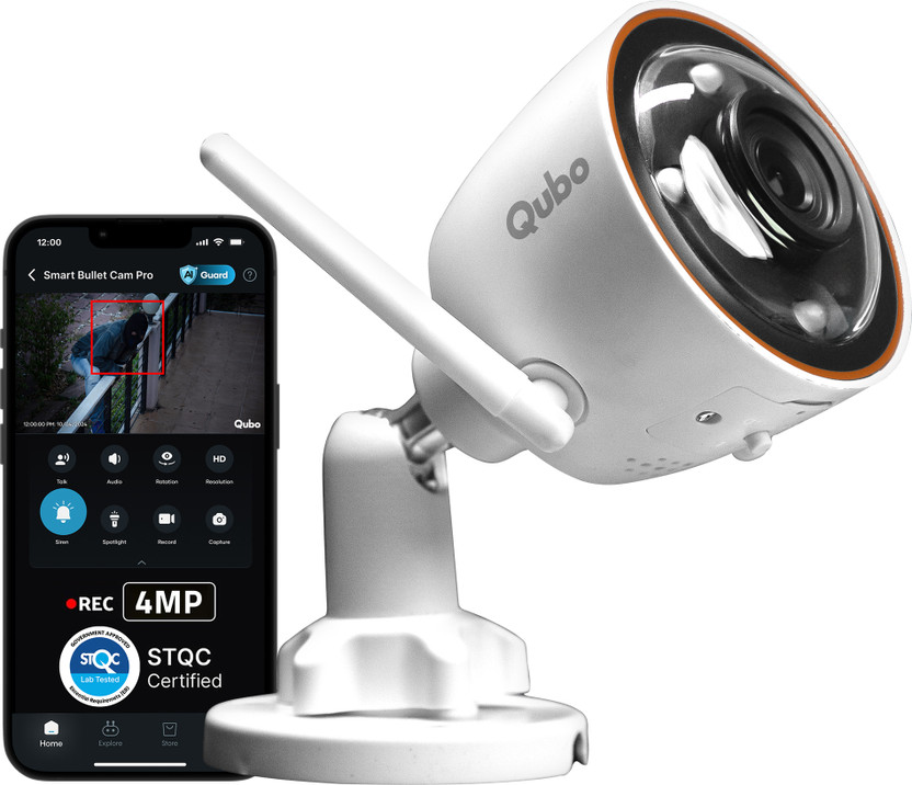 Qubo Qubo Smart Bullet Cam Pro (4MP) Security Camera - Flipkart Deal
