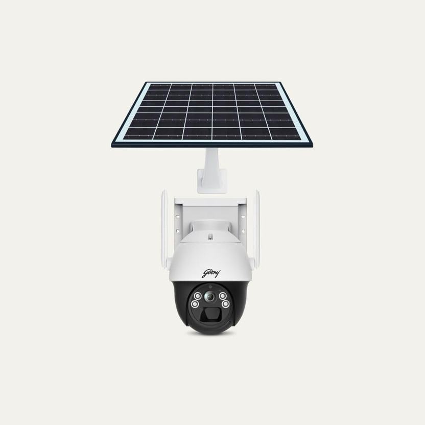 Godrej Eve Pro Pan/Tilt Smart Solar Powered Camera 4 MP, 7W Solar Panel Human Detection Security Camera(256 GB, 1 Channel)