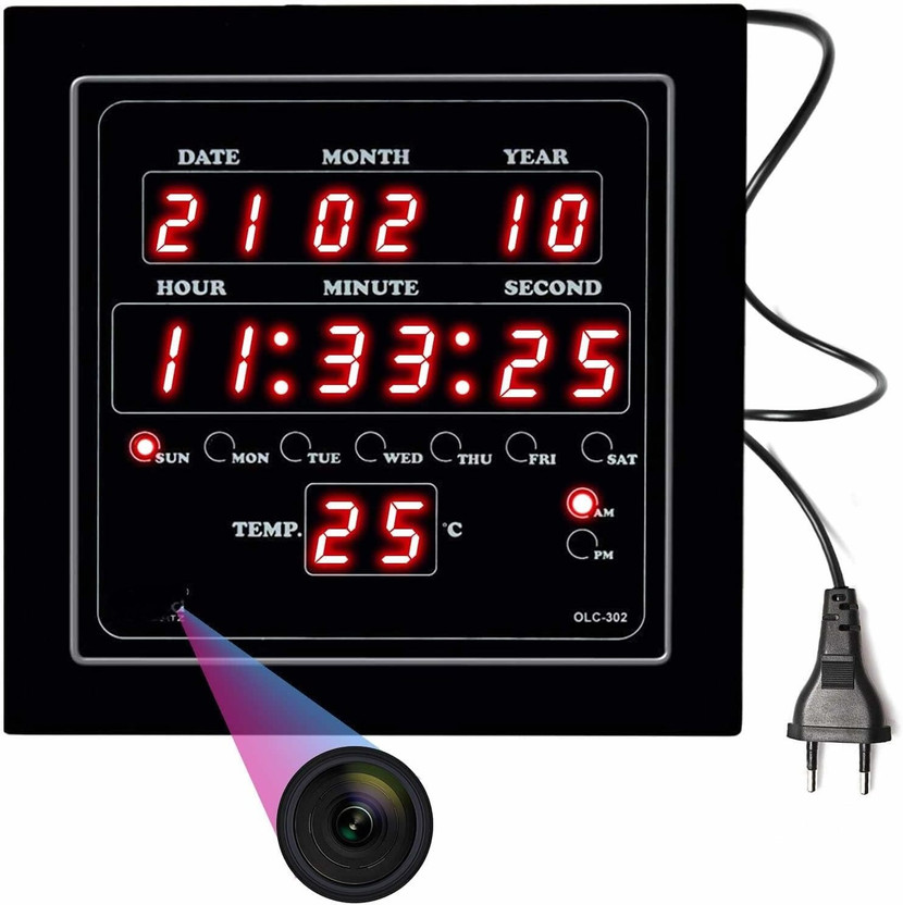 Smart Safety India Digital Spy Wall Clock Security Camera
