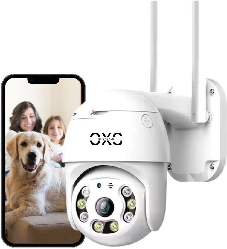 OneXsale 5MP Smart WiFi PTZ 2-Way Audio 360° Live View Color Night Vision Waterproof CCTV Security Camera(1 Channel)