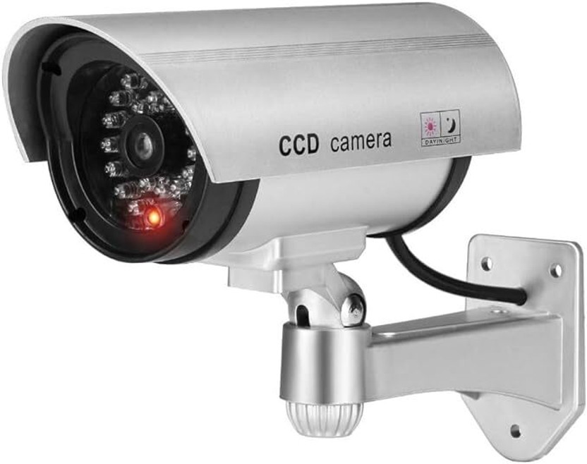SHIVANICORP Dummy CCTV Security Camera with Flashing Red LED|Realistic Bullet Design Security Camera(1 Channel)