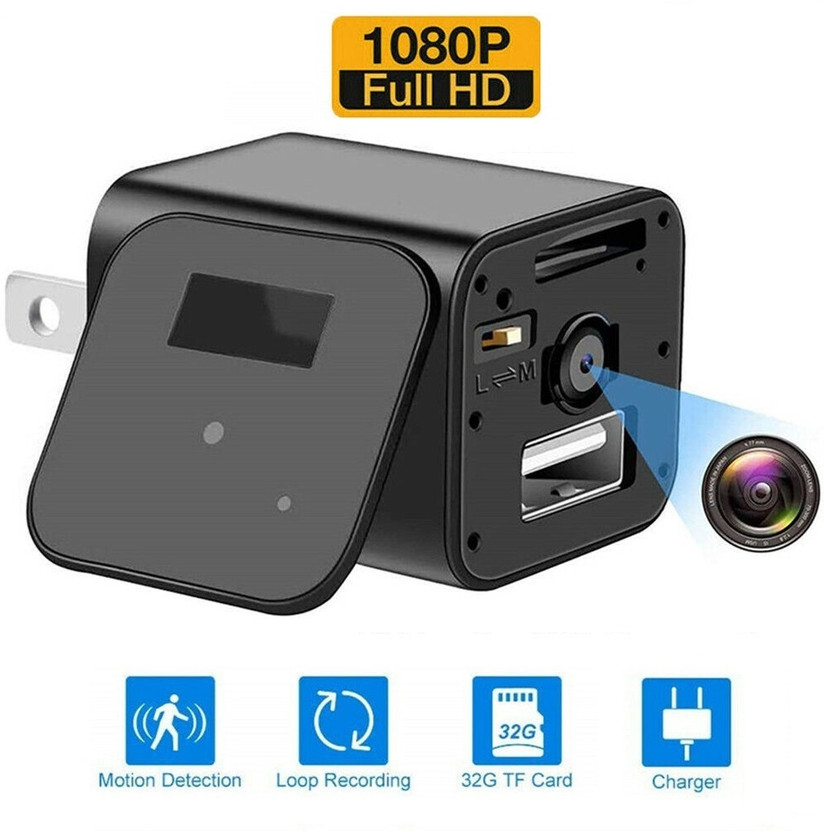 AVOIHS 1080P Hidden USB Small Plug Charger Security Camera for Home/Office Monitoring Security Camera(64 GB, 1 Channel)