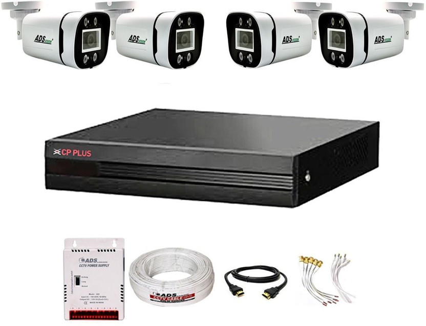CP PLUS HYBRID 4chDVR adSvision 4BULLET AUDIO CAMERA COLOR NIGHT VISION KIT WITHOUT HDD Security Camera(4 Channel)