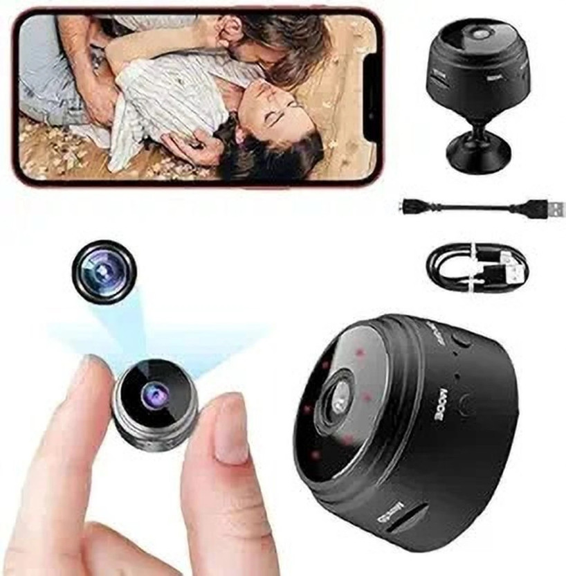itup Portable Mini WiFi Camera HD 1080p Small Spy Cam with Rechargeable Battery Security Camera(4 Channel)