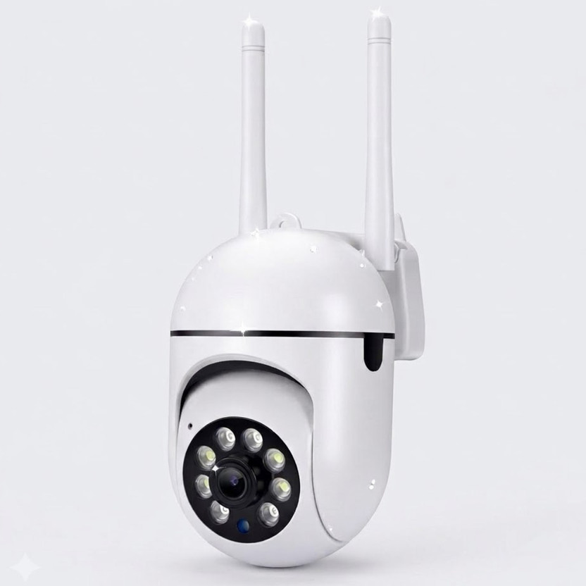 VisionCam 4MP PTZ Wifi 360° Rotation, Full HD Night Vision Motion Detection Security Camera(SD Card Support Upto 128 GB, 4 Channel)