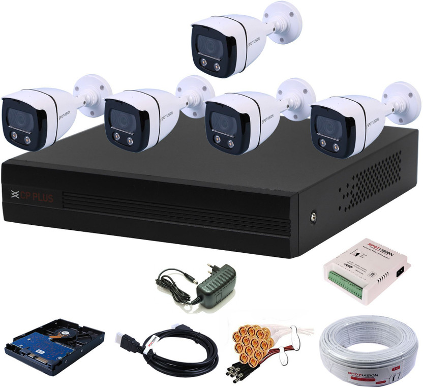 CP CP PLUS 8 Channel HD DVR 1080p,Spotvision 2.4MP Audio Color Day & Nightvision Outdoor Security Camera(500 GB, 8 Channel) - Flipkart Deal