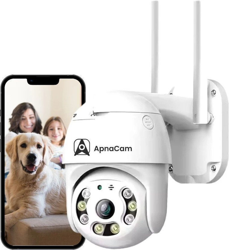 ApnaCam 5MP FHD 360° WiFi Camera 2 Way Audio Color Night Vision Waterproof Outdoor CCTV Security Camera(128 GB, 2 Channel)