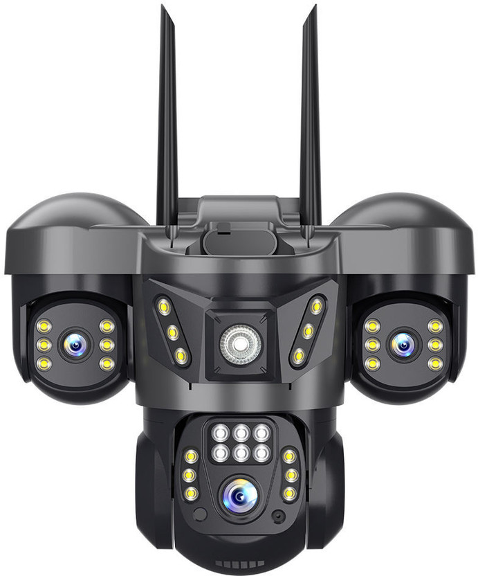 ELEKTRO WELT 4G FULL HD 6MP Three Lens Color Cctv Camera , IP66 Waterproof Motion Detection Security Camera(128 GB, 3 Channel)