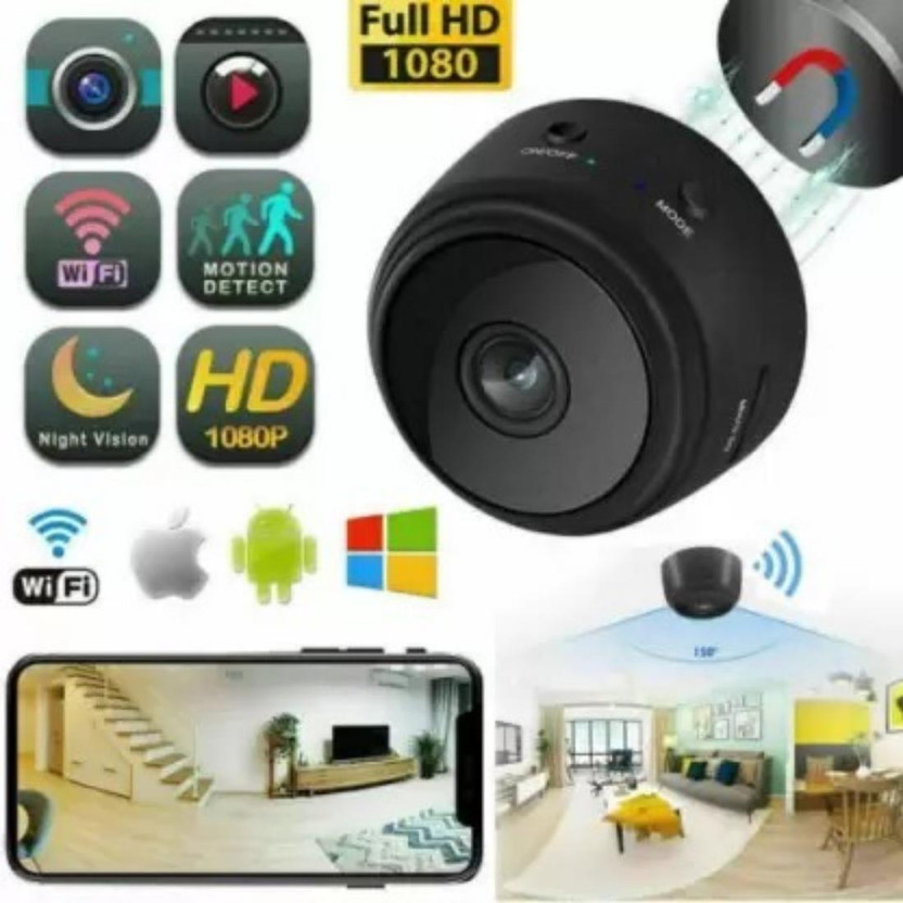 PERAMISYM WiFi Full HD Spy IP Camera Hidden Wireless Night Vision Live on Mobile Security Camera(64 GB, 1 Channel)