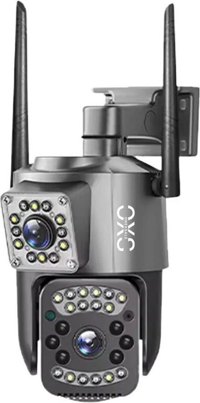 OneXsale 8+8MP Superb FHD WiFi Dual Lens/Screen Bullet+PTZ Night Vision Outdoor CCTV Security Camera(SD Card Support Upto 128 TB, 1 Channel)