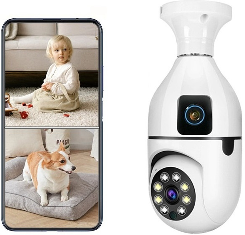 Bzrqx Smart Home WiFi Security Camera - 1080P HD & Lighting Monitoring Security Camera(128 GB, 2 Channel)