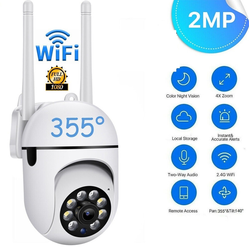 OSHSIZ Wi-fi CCTV Home Security Camera | 360° with Pan Tilt | 2Way Talk | Cloud Monitor Security Camera(128 GB, 1 Channel)