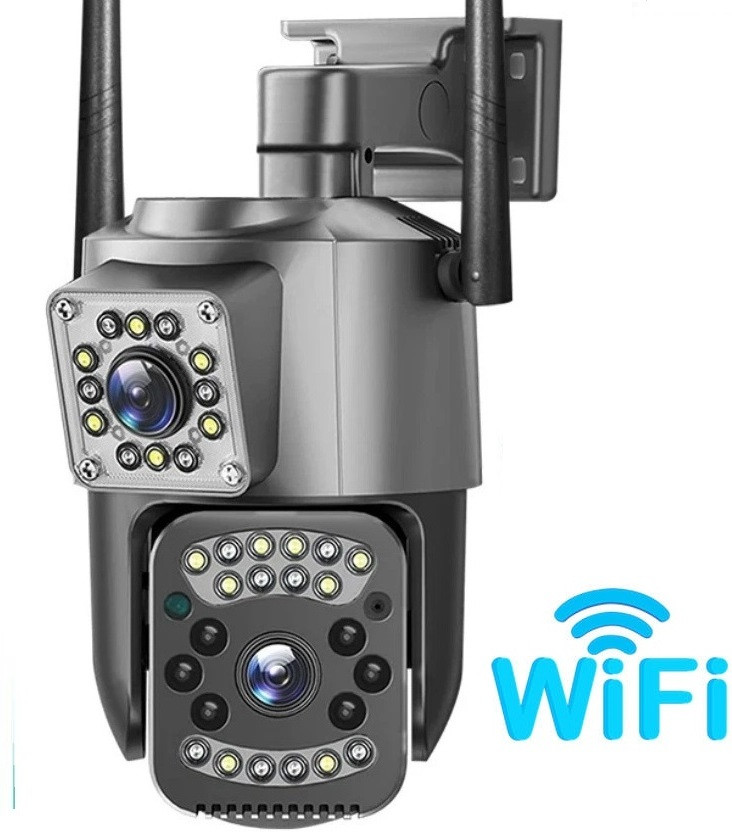 Bzrqx CCTV WIFI Dual Lens Camera Ptz 360° Mobile Monitoring 24x7 Safety Night Vision Security Camera(128 GB, 1 Channel)