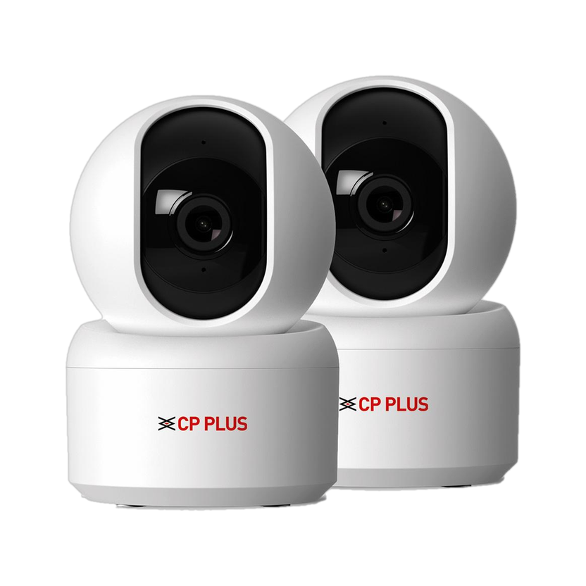 CP PLUS CP-E35Q (Pack of 2) Wifi Smart CCTV Camera with 360 View & CTC Cyber Secure Tech Security Camera(256 GB, 1 Channel)