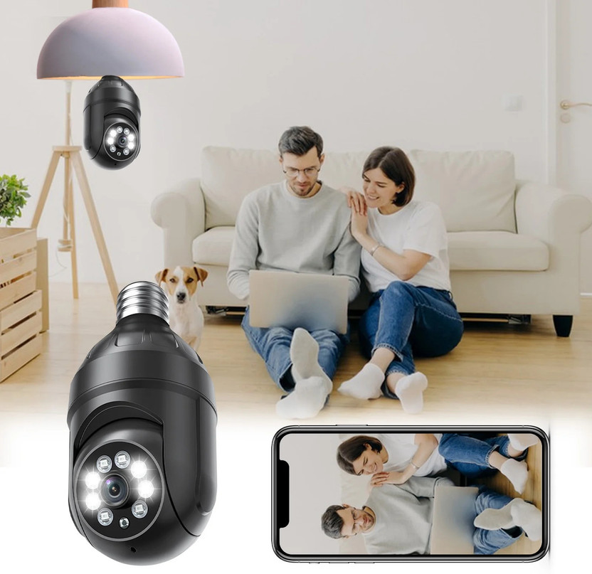 Okxmz Full HD CCTV WiFi Bulb Camera - Smart Lighting, Motion Detection, Audio Security Camera(128 GB, 1 Channel)