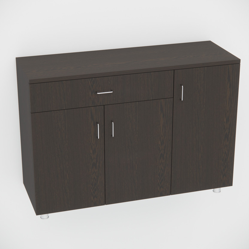 SPECIALITY PANELS 3-Door Multipurpose Storage Cabinet with Drawer & Free installation by Brand Engineered Wood Kitchen Cabinet(Finish Color - Flowery Wange, Pre-assembled)