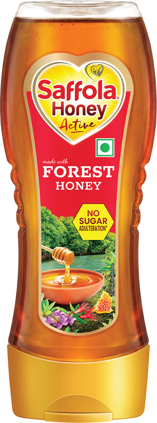 Saffola Honey Active, Made with Forest Honey, Pure Honey, No sugar adulteration(350 g)