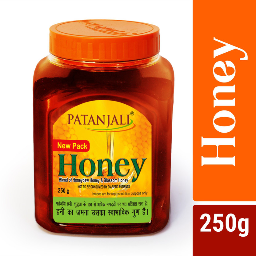 PATANJALI Pure Honey, No Sugar Added, Unprocessed and Organic Honey, Shahed(250 g)