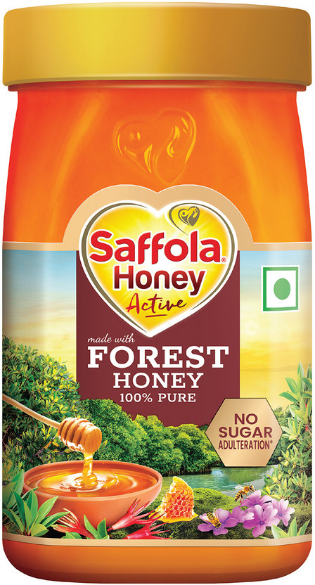 Saffola Honey Active, Made with Sundarban Forest Honey, 100% Pure, No sugar adulteration(250 g)