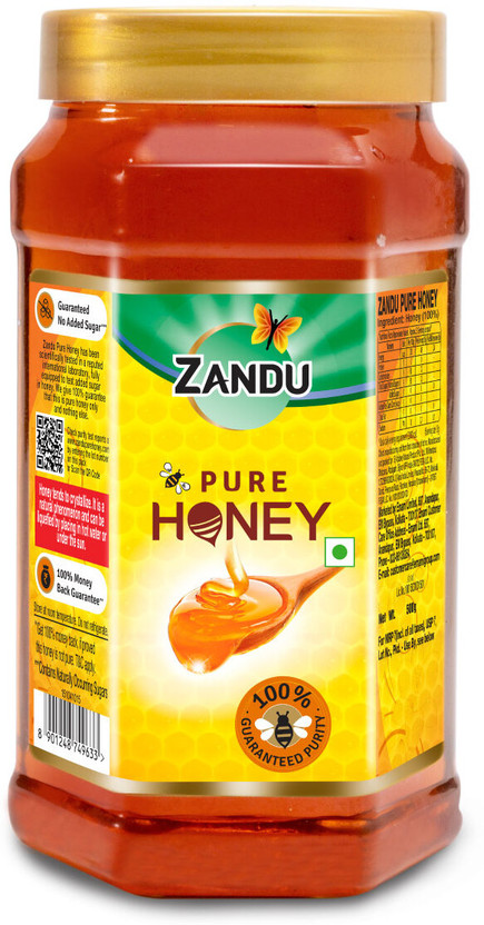 ZANDU Pure Honey, 100% Purity, No Added Sugar(500 g)