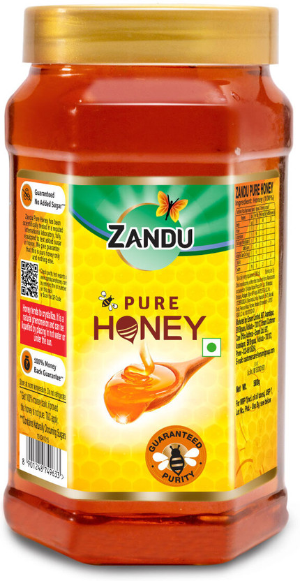 ZANDU Pure Honey | Guaranteed Pure | German Lab Tested |No Added Sugar(500 g)