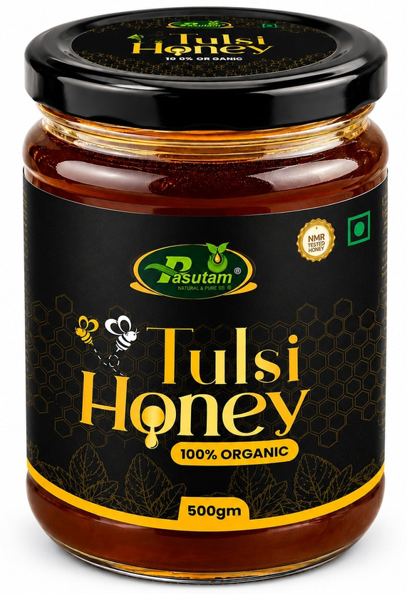 PASUTAM Pure Natural 100% Organic Tulsi Honey(500 g)