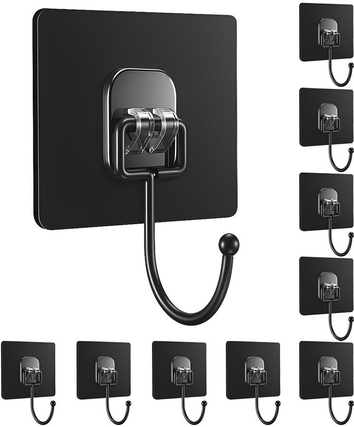 DALUCI DALUCI Adhesive Wall Hooks – Heavy Duty No Drill Metal Hooks for Wall Hook 10(Pack of 10) - Flipkart Deal