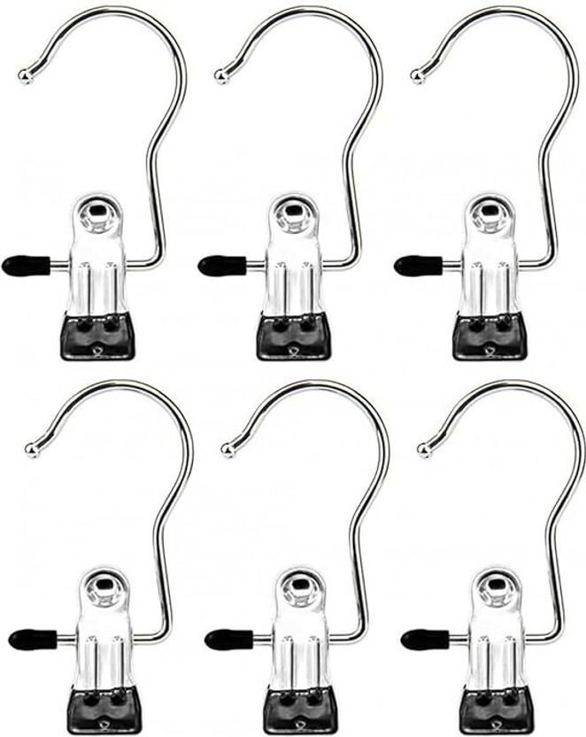 BAITAHAUS Socks Towel Clips Hook Clothespin Bulk Hanger Clips for Closet Travel Pant Socks Hook 6(Pack of 6)