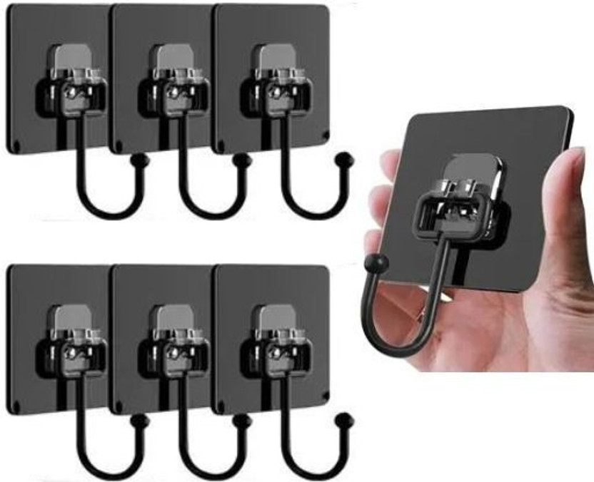 SHOPIN Self-Adhesive Wall Hooks, Drill Free/Ceiling/Wall/Kitchen/Bathroom/Keys/Clothe Hook 7(Pack of 7)
