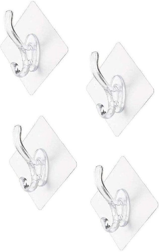 HOLISTIC 10PC SelfAdhesive Seamless Stickers Wall-Mounted Strong Waterproof Hook Sticker Hook 1(Pack of 10)