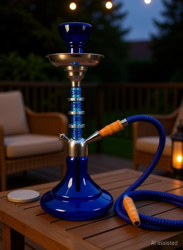 SMOCK STRECH 19 inch Glass Hookah(Blue)