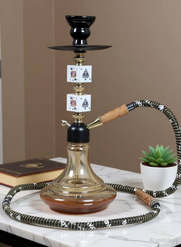 SMOCK STRECH Attractive Coco Dice 16 inch Glass Hookah(Multicolor)