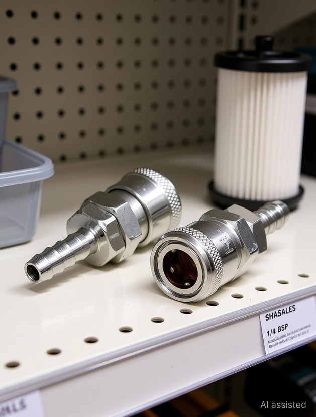 SHASALES Pneumatic SH20 - Quick Connector 1/4 BSP Air Line Hose Quick Fittings (pcs-2) Hose Connector