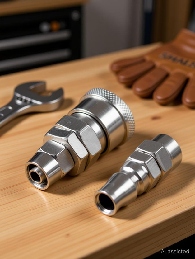 SHASALES SP20+PP20-1/4 BSP Pneumatic Air Compressor Hose Quick Coupler Connector Hose Connector
