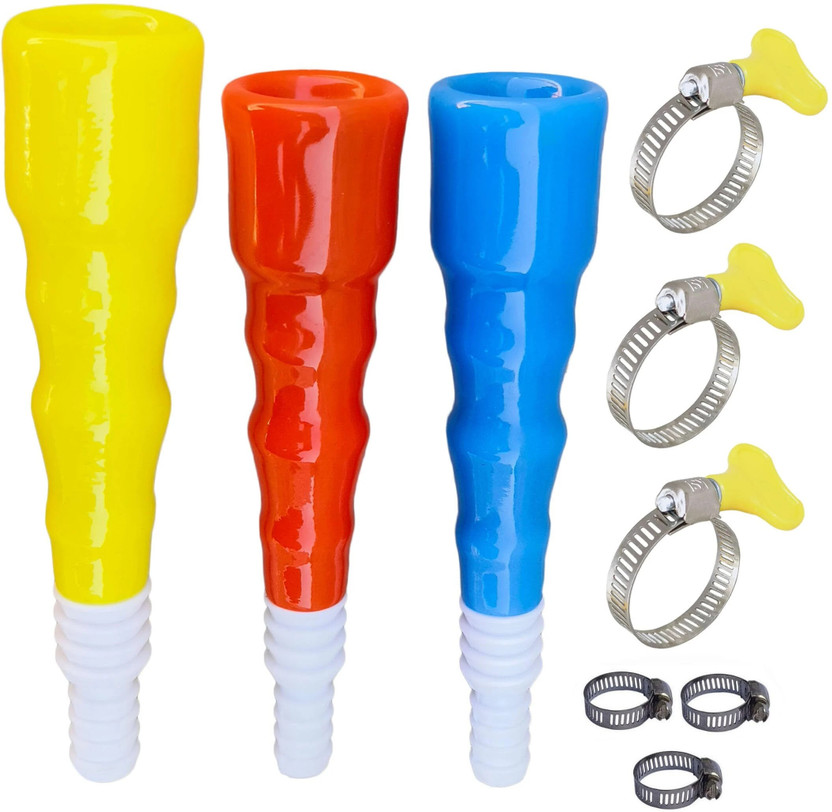 ESEKSAFAR 3pc Rubber Tap connector & 6pc Hose clamps for Garden Water Pipe & Car Washing Hose Connector