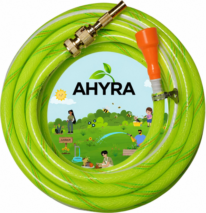 AHYRA 82 FEET With Water Sprayer For Garden, Car Wash, Floor Clean, Pet Bath, Pipe With Water Sprayer For Garden, Car Wash, Floor Clean, Pet Bath, Pipe Hose Pipe(25 m)