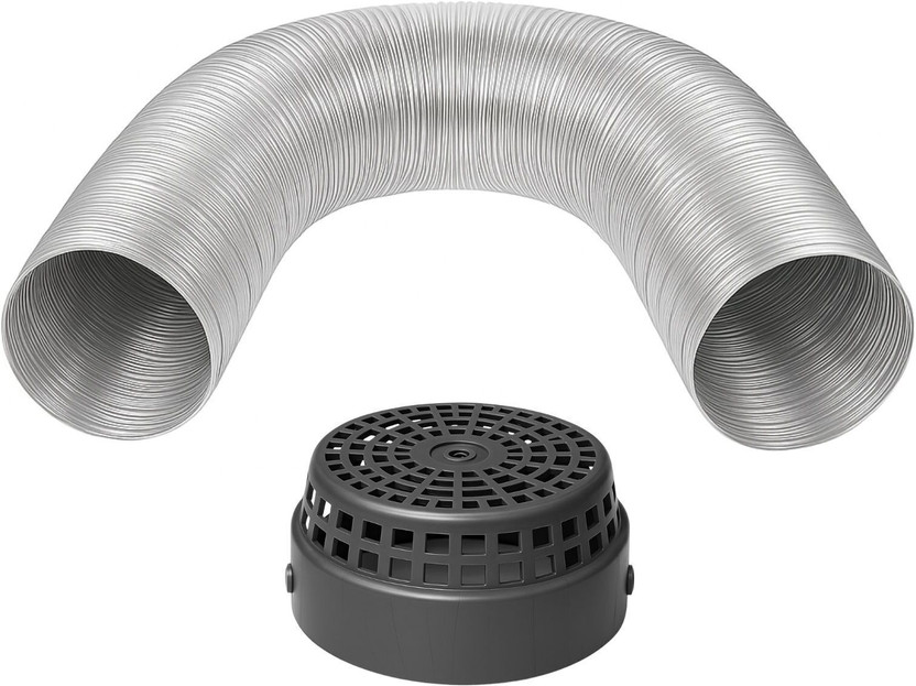 AMPEREUS 6 inch 10 ft Chimney Pipe with Cowl Cover Premium Chimney Pipe 6 Inch 10 Feet with Cowl For Kitchen suitable For All Brand Hose Pipe(305 cm)