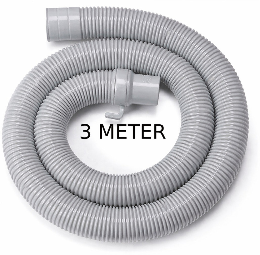Primehomeenterprises 3 Meter Grey Washing Machine Drain Pipe Hose Pipe(3 m)
