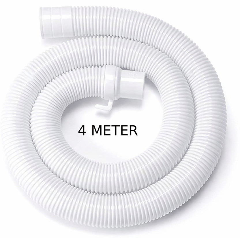 Primehomeenterprises 4 Meter White Washing Machine Drain Pipe Hose Pipe(4 m)