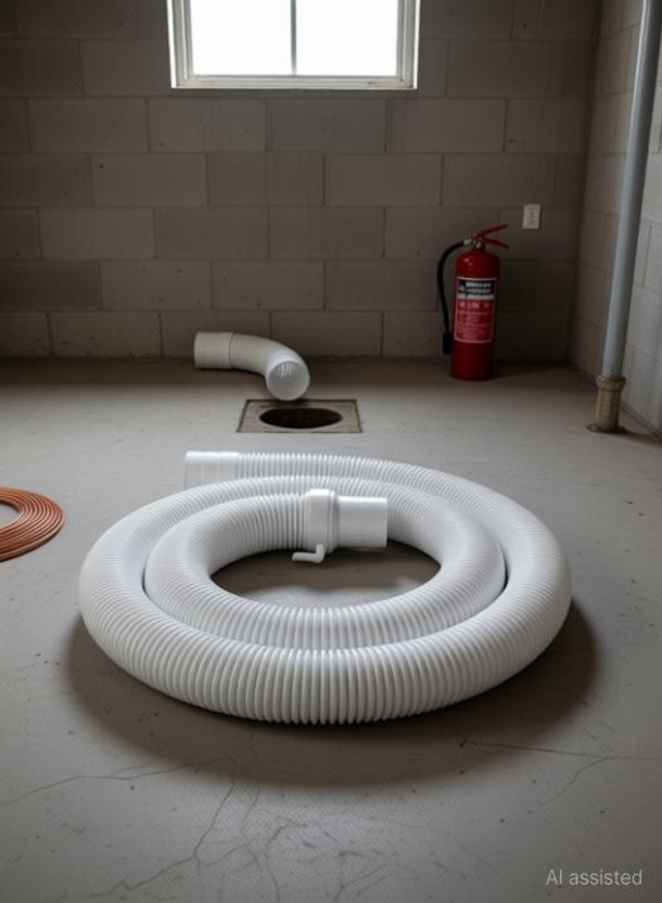 Primehomeenterprises 1.5 Meter Washing Machine Drain Pipe Heavy Duty PVC Outlet Hose Hose Pipe(1.5 m)
