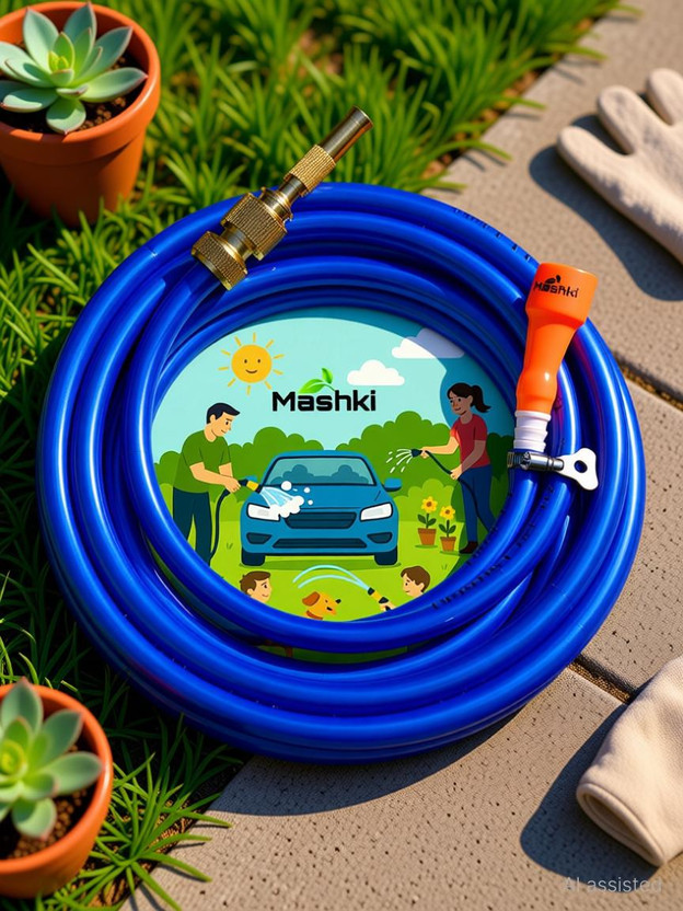 MASHKI With Water Sprayer For Garden, Car Wash, Floor Clean, Pet Bath, Pipe With Water Sprayer For Garden, Car Wash, Floor Clean, Pet Bath, Pipe Hose Pipe(2000 cm)