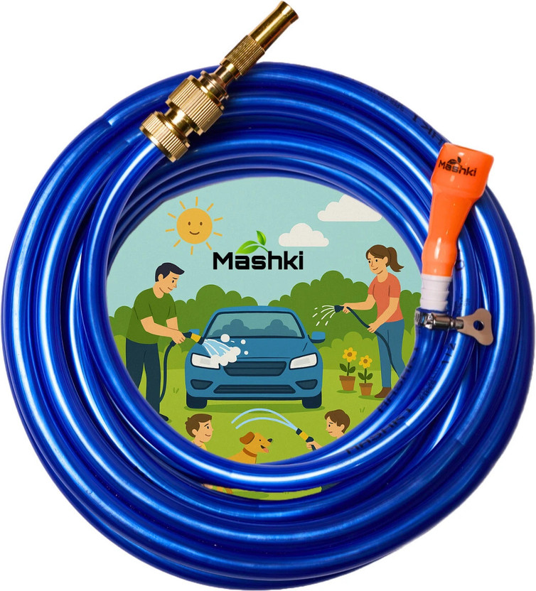MASHKI With Water Sprayer For Garden, Car Wash, Floor Clean, Pet Bath, Pipe With Water Sprayer For Garden, Car Wash, Floor Clean, Pet Bath, Pipe Hose Pipe(2000 cm)