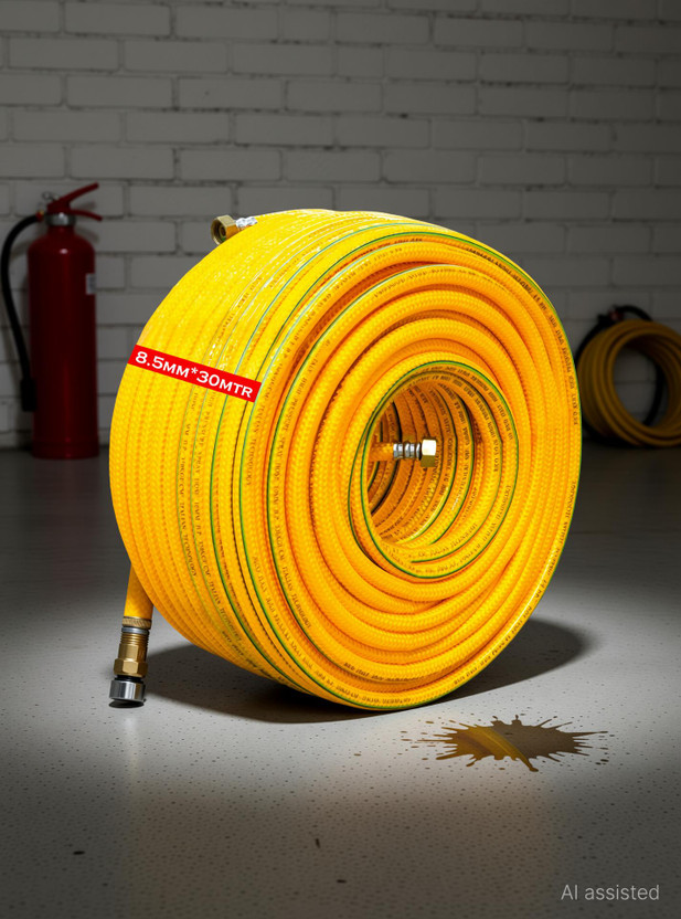 RICO ITALY Italian technology 3 Layered High pressure hose pipe (8.5mm ID 30mtr) bike/car wash, Gases, Air PSI, Pesticides spray, water delivery, household Cleaning, Paint spray booth water delivery, household Cleaning, Paint spray booth RI-8.5MM Hose Pipe(3000 cm)