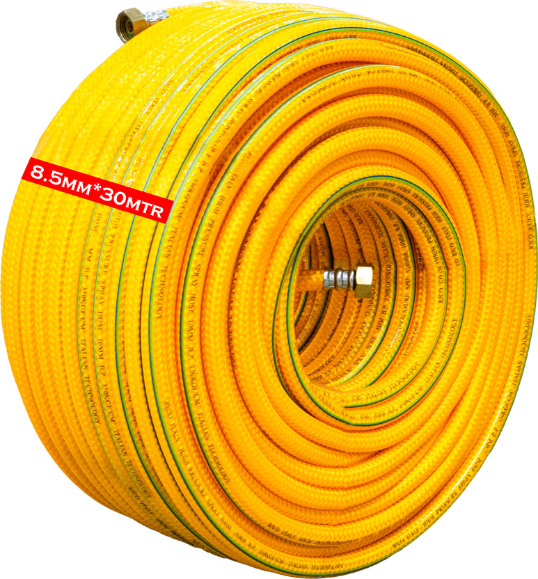 RICO ITALY Italian technology 3 Layered High pressure hose pipe (8.5mm ID 30mtr) bike/car wash, Gases, Air PSI, Pesticides spray, water delivery, household Cleaning, Paint spray booth water delivery, household Cleaning, Paint spray booth RI-8.5MM Hose Pipe(3000 cm)