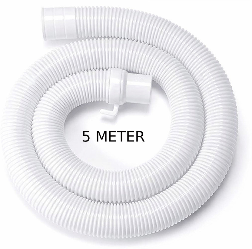 Primehomeenterprises 5 Meter White Washing Machine Drain Pipe Hose Pipe(5 m)