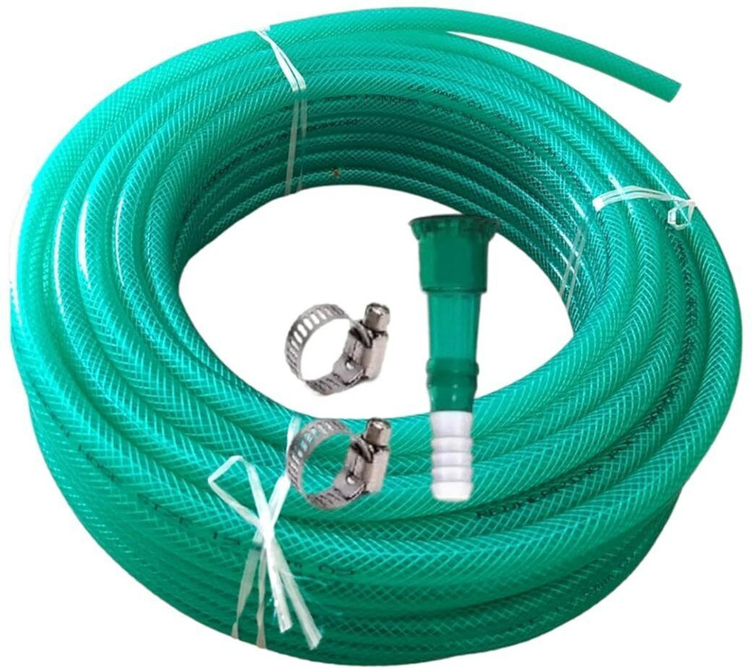 redherring Garden Hose Flexible Water Pipe with Hose Connector and Clamps Braided (25Meter) Garden Hose Flexible Water Pipe with Hose Connector and Clamps Braided (25Meter) Hose Pipe(25 m)