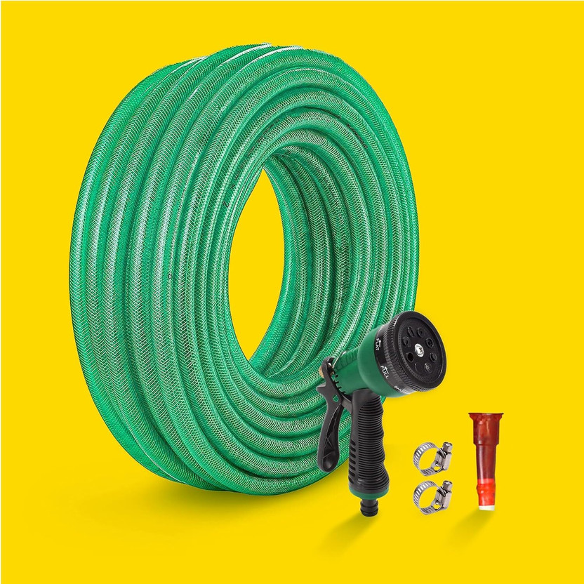 10club 10club Garden Hose Pipe 4-in-1 (20m) with 8 Pattern Sprayer for Gardening Hose Pipe(2000 cm) - Flipkart Deal