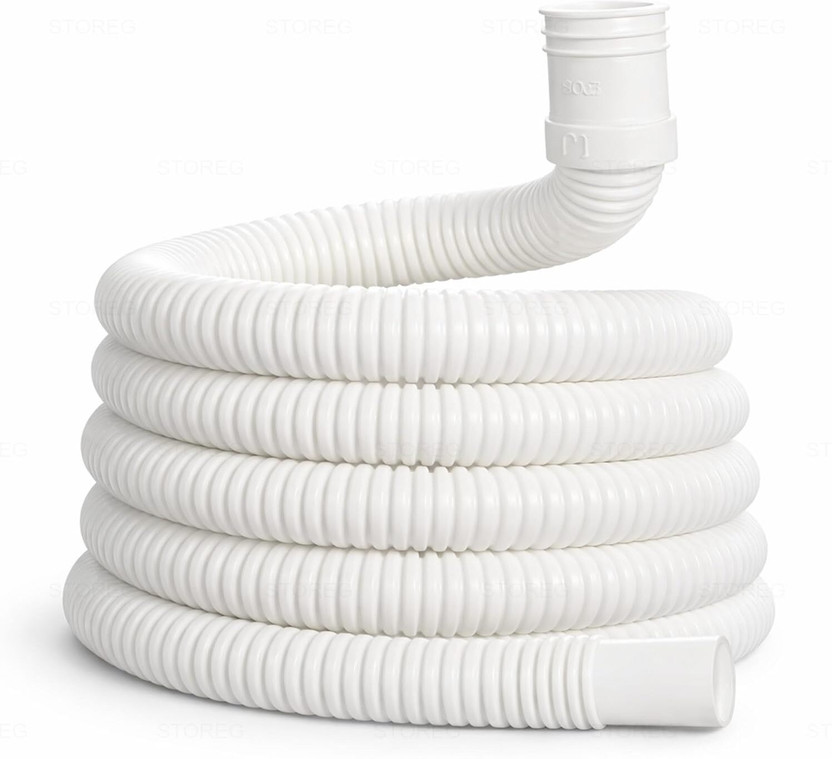 STOREG Washing Machine Drain Pipe Heavy Duty PVC Outlet Hose Flexible & Leak -Proof Water Discharge Pipe | Universal Fit for All Washing Machines Hose Pipe(5 m)
