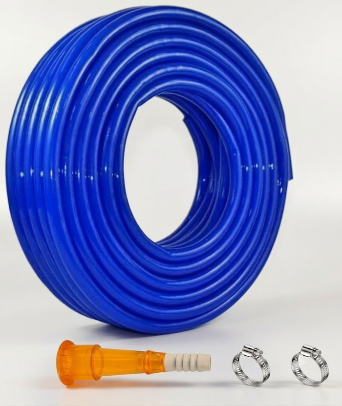 RAMA PIPE 3/4 iinch (0.75 mm) 30 Meter (100 FEET) garden pipe comes with adoptor and clips durable lightweight for gardening and washing Hose Pipe(30 m)