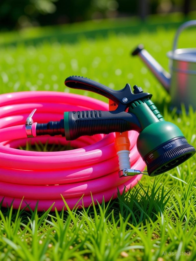 MASHKI 30 Metre (100 Feet) Premium Quality Double Layered Water Hose Pipe With Water Spray Gun For Gardening, Car Washing, Bike Washing, Home Use, Pet Wash 100 Feet Double Layered Water Pipe with 8 Pattern Water Spray Gun Hose Pipe(3000 cm)